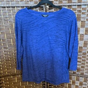 Simply Vera Vera Wang Royal Blue Long Sleeve Top